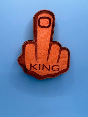 Weihnachtsgeschenk Mittelfinger Mittelfinger König Mittelfinger Kühlschrankmagnet Holz