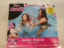 Disney Junior Minnie Mouse Ride-In Float Seat 0-3 Years Inflatable Swim Ring NIB
