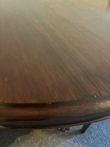 19th Century Antique Round Wooden Table Folding Up Dinner Paw Legs With Wheels - Picture 19 of 19