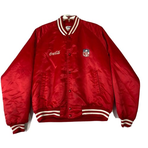 VTG 80s Super Bowl XXII Chalkline L Satin Bomber Jacket Bronco Redskins CocaCola - Picture 5 of 12