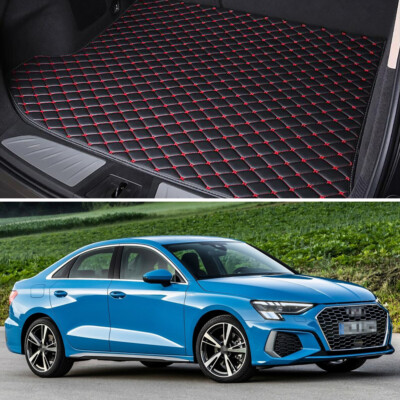 Car Trunk Mat Custom Fit Cargo Liner Mat for 2022 Audi A3 Sedan