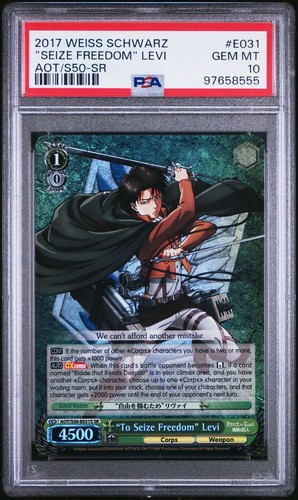 2022 Weiss Schwarz Attack on Titan Final Season Levi SSP SP SR RRR Set PSA 10 - Picture 6 of 9