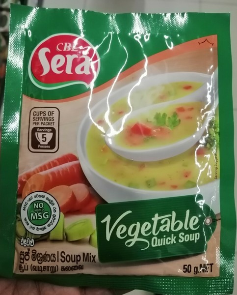 Mezcla rápida de sopa de verduras de Ceilán 50 g producto para cinco personas en cualquier momento de uso sopa 