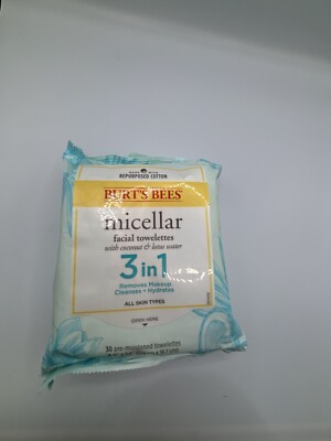 Burts Bees 3 in 1 Facial Cleanser Towelettes and  Micellar with Coconut & Lotus