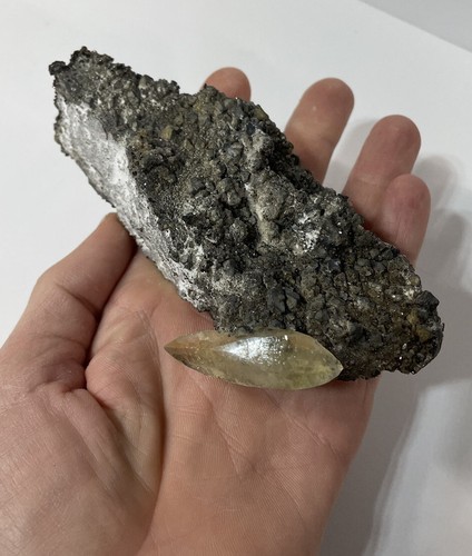 Calcit Kristall, Bleiglanz, Dolomit, Chalkopyrit Süßwassermine, Reynolds MO #12 - Bild 7 von 7