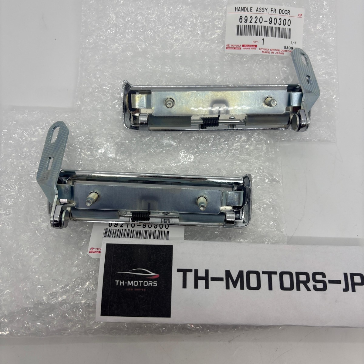 1 Pair Chrome Outer Door Handle Rustproof Left Right Metal Exterior