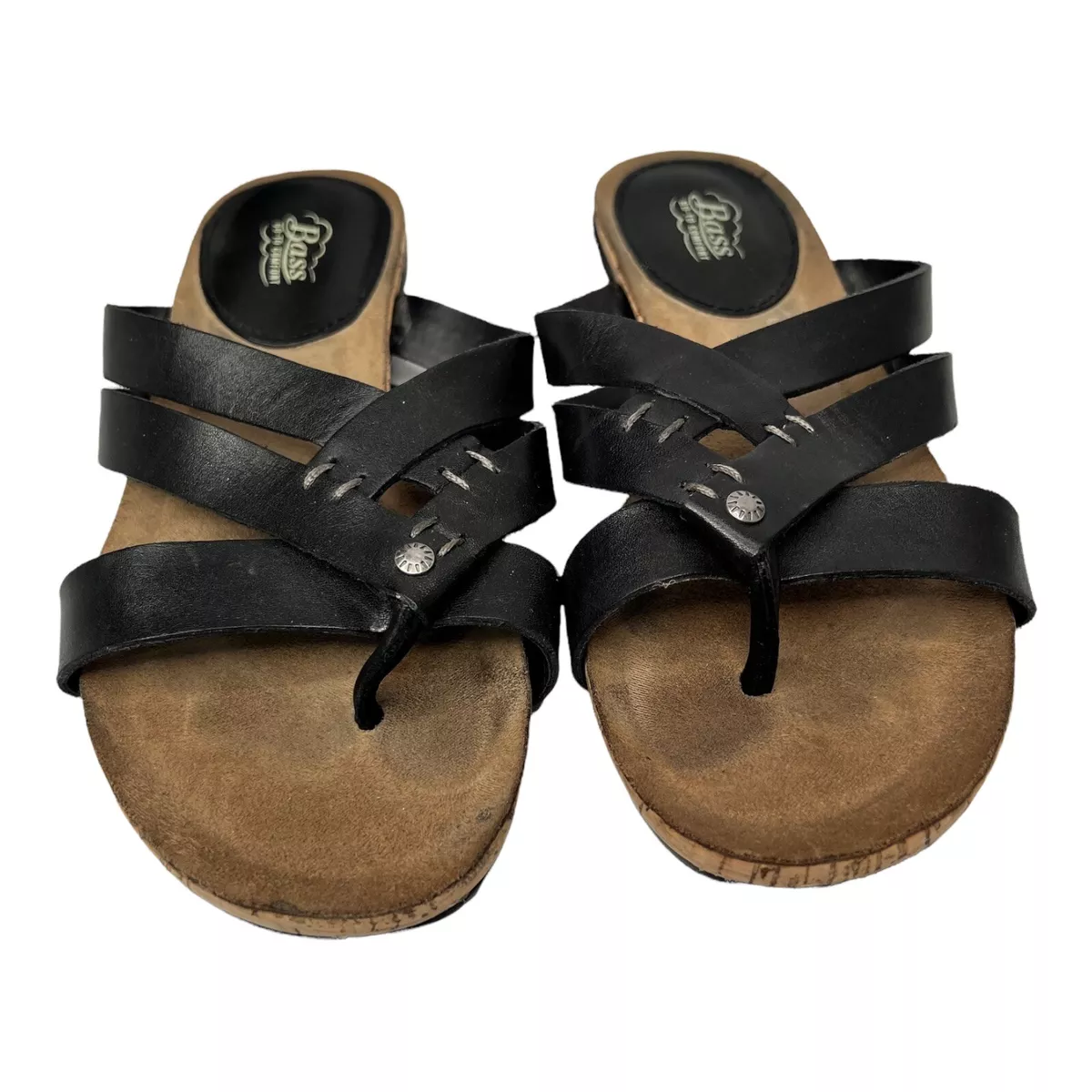 Bass leather hotsell flip flops