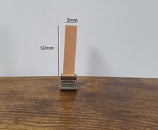 25 Wooden Crackling Candle Wicks + Metal Bases | Natural Redwood | 9x50mm.