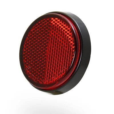 Reflektor 60 mm rund rot Katzenauge Rückstrahler Auto Motorrad Quad Anhänger - Bild 1 von 4