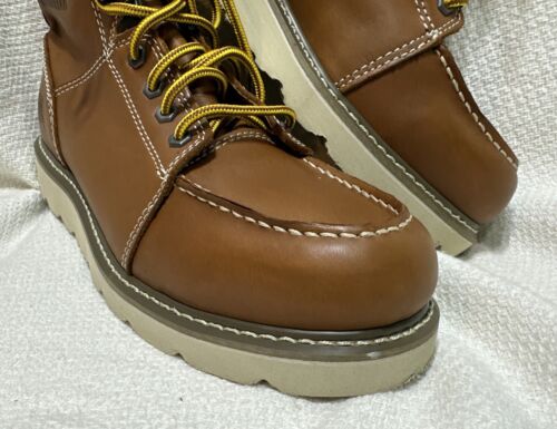Botas de trabajo CAT Trademan para hombre punta suave cuero tostado P74113 ((F-2)) - Imagen 4 de 15