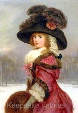 Victorian Beauty Winter Stroll Quilt Block Multi Sizes Free Shipping 