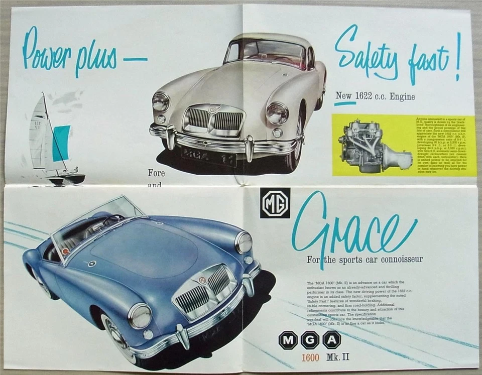 MG MGA 1600 MK II Car Sales Brochure July 1961 #H.6120 23/34 (38136) 7/61-75m - Image 3 of 4