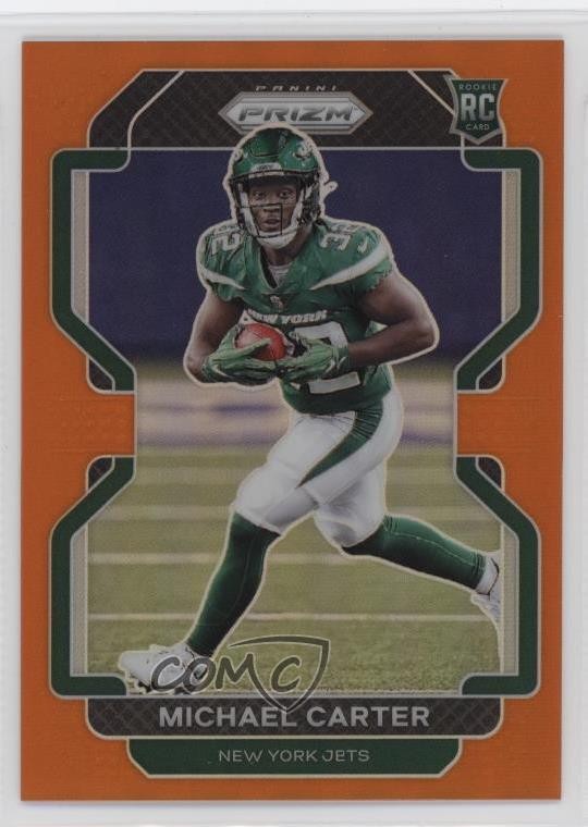 2021 Panini Prizm Rookie Orange Prizm 193/249 Michael Carter #365 3hd