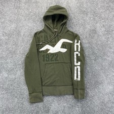 Vintage Hollister Hoodie Sweatshirt Mens Small Green Seagull 1922 HCO Preppy Y2K