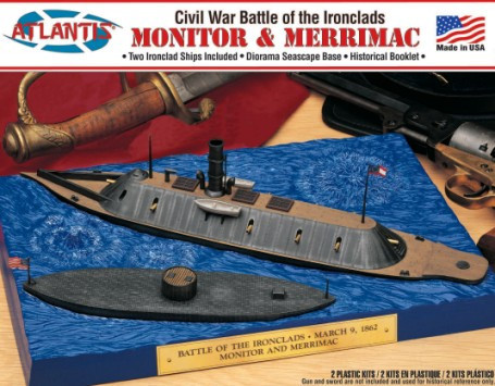 Atlantis Models L77257 Monitor und Merrimack Bürgerkrieg Set Plastik Modellbausatz - Bild 1 von 1