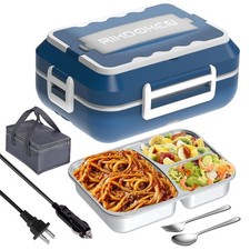 60W Faster Heat Electric Lunch Box Heater for Car Truck Work Home, 12V 24V 11...