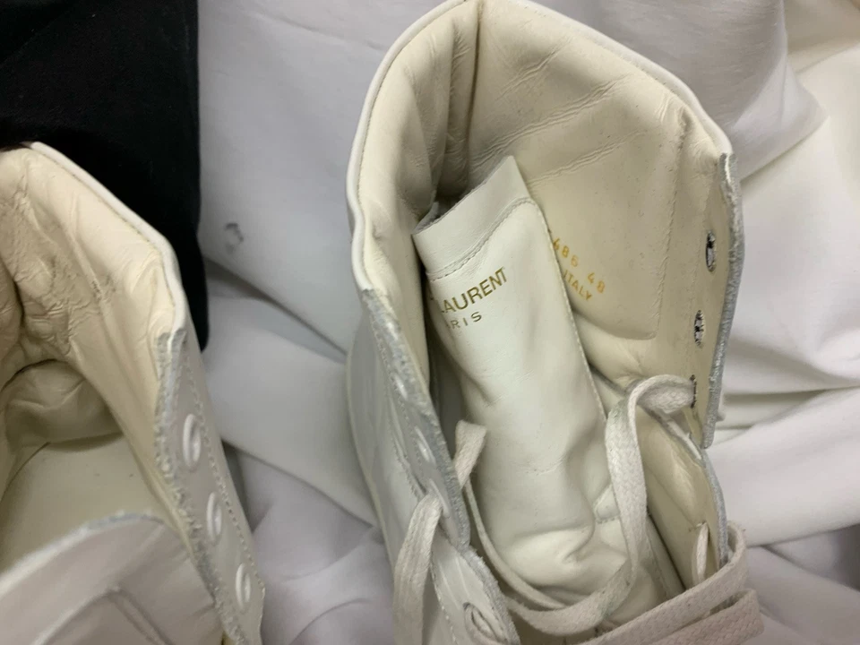 YSL Saint Laurent подпись суда классический телячья кожа SL /01H 315486 размер 48 США 15! - Изображение 4 из 4