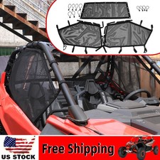 Black Exterior UTV Door Sunshade Mesh Cover For Polaris RZR XP 570 800 1000 900