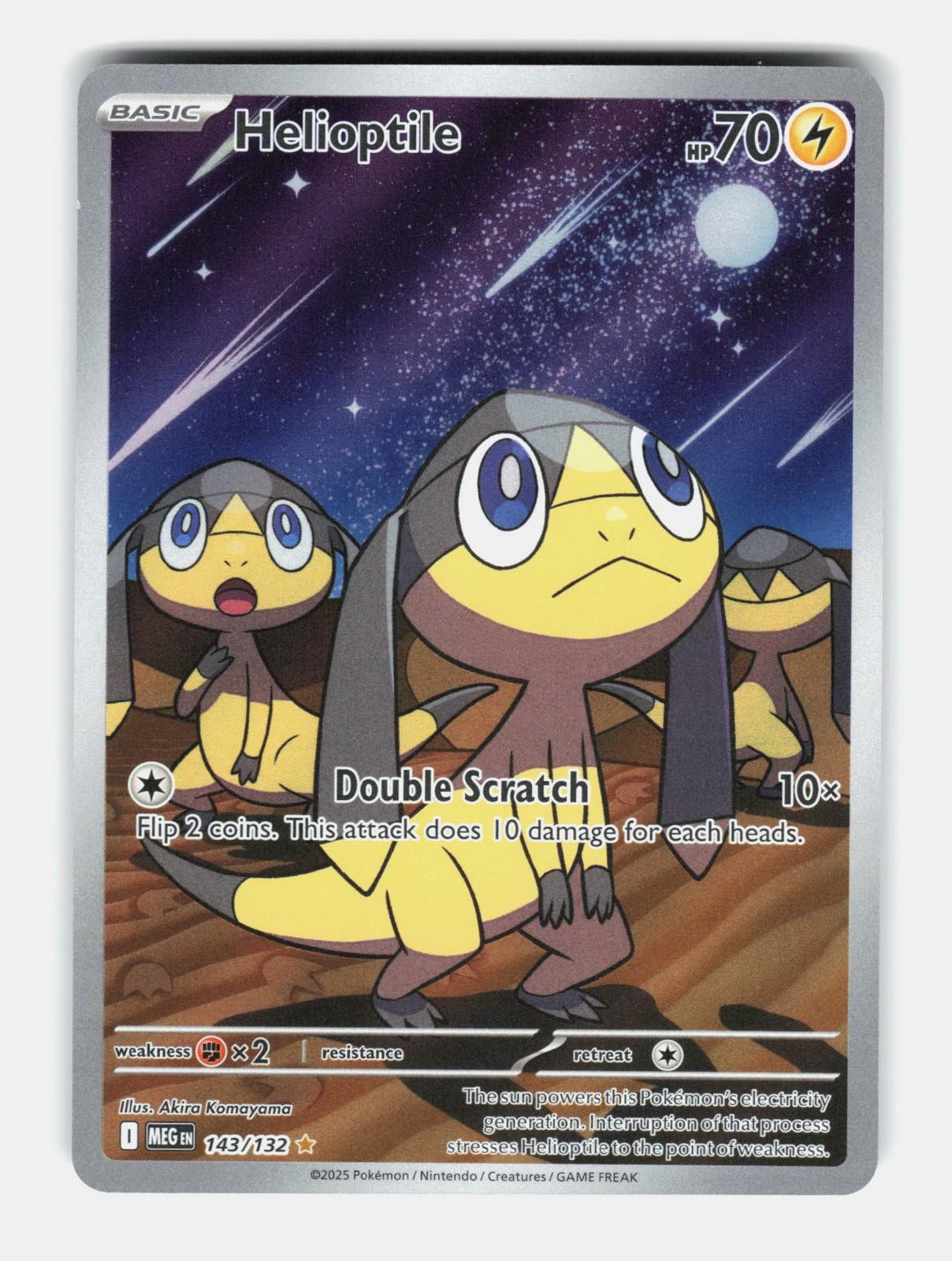 Helioptile 143/132 Illustration Rare Mega Evolution Pokemon Holo Near Mint