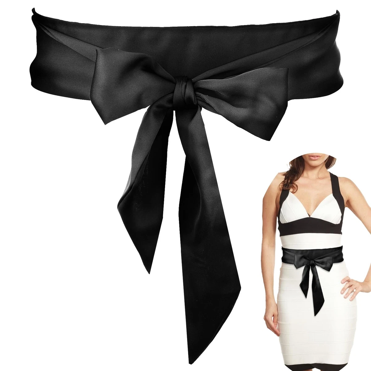 Dolce & Gabbana Black Silk Satin Sash Wide Waist Women Women\'s Belt il_fullxfull.4898625374_csu2.jpg main image 3
