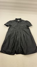 Urban Outfitters Dress Womens Medium Black Button Front Short Sleeve Collared