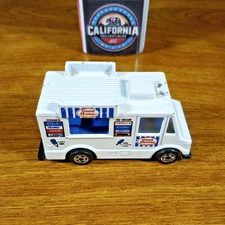 Hot Wheels Good Humor Ice Cream Truck Blacked Out Popsicle White Malaysia 1986