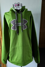 Under Armour Olive Green Loose Fit Pullover hoodie Men's Size XXL 