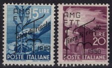 TRIESTE ZONA A 1950 FIERA DI TRIESTE 2 V. G.O MLH* CENTRATO