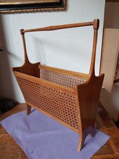 Portariviste anni 50 , legno e paglia di Vienna