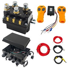 2x Wireless Winch Remote Control Box 500a Winch Relay For 20000lb Off-road Utv