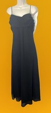 VNTG BETSY  ADAM JASMINE LONG BLACK FORMAL PROM BRIDESMAID DRESS SZ 7/8 ELEGANT