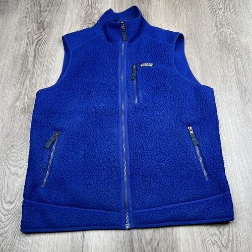Patagonia Retro Pile Vest Mens Size L Large Blue  - Picture 1 of 17