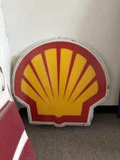 Vintage Shell Gas Station Sign | All-Original | Classic Pecten Logo | 38“ x 35“