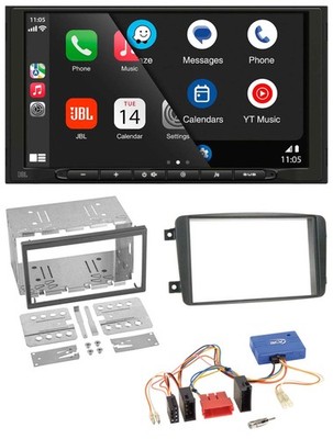 JBL USB 2DIN MP3 Bluetooth CAN Bus Car Stereo for Mercedes C W203 2000-2004 Black