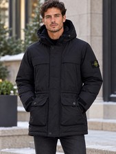 New Stone Island Micro Reps Down Parka Jacket – Black, Size L