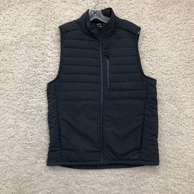Skora Vest Large Mens Gray Qwick Dry Quilted Puffer Full Zip Sleeveless Jacket L