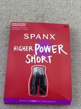 Spanx Higher Power Short Size 2X Very Black High Waist Mid Thigh Shapewear NEW