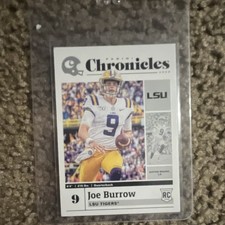 Panini 2020 Chronicles Draft Picks Joe Burrow Rookie Card #1 LSU Tigers. rookie card picture