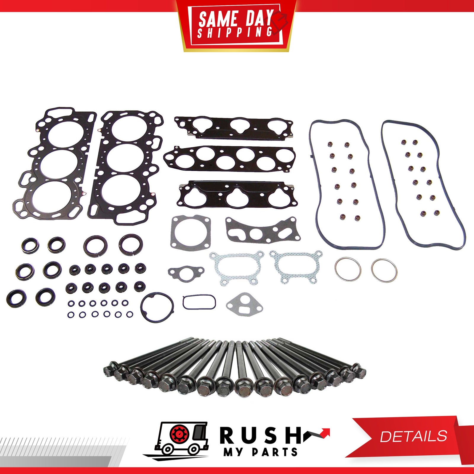 05-08 Cylinder Head Set with Head Bolt Kit For Acura 3.5L V6 SOHC DNJ HGB2641