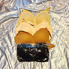 Beige & Black Wireless Seamless Bralette Bra ...