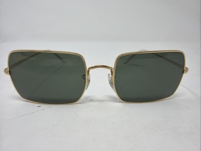 Ray-Ban RB1969 9196/31 Rectangle Gold Frame Black Lenses Sunglasses