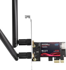 WiFi 6 PCIe Card for Gaming PC with Bluetooth 5.2 maximum of 3000 mbps