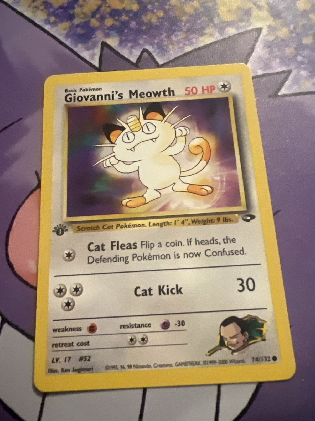 1st Edition Giovanni’s Meowth 74/132 - Gym Challenge - Near Mint