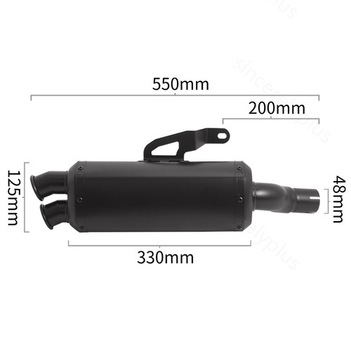 Black Mufflers For Triumph Speed 400 Scrambler 400X 2023-2025 Exhaust Front Pipe - Picture 4 of 14