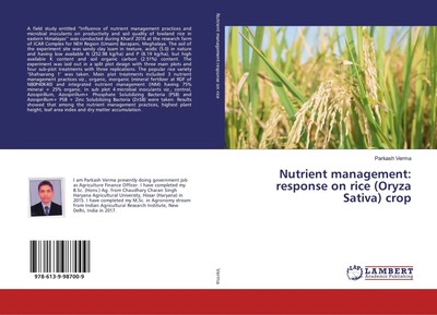 Parkash Verma | Nutrient management: response on rice (Oryza Sativa) crop | Buch