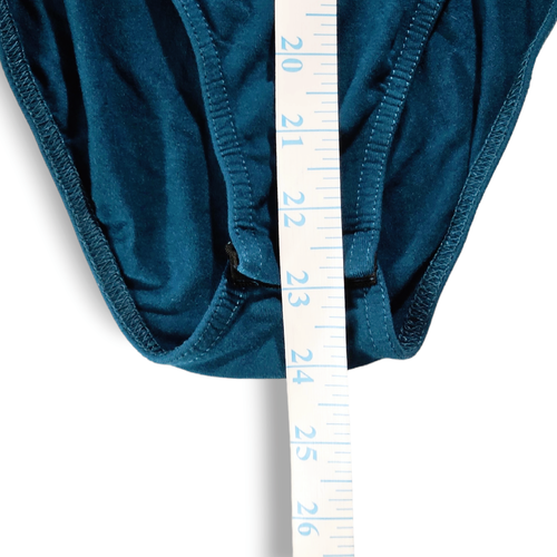 EUC Missguided Off the Shoulder Ruffle Sheer Blouson Bodysuit Sz. 6 Teal - Picture 9 of 11