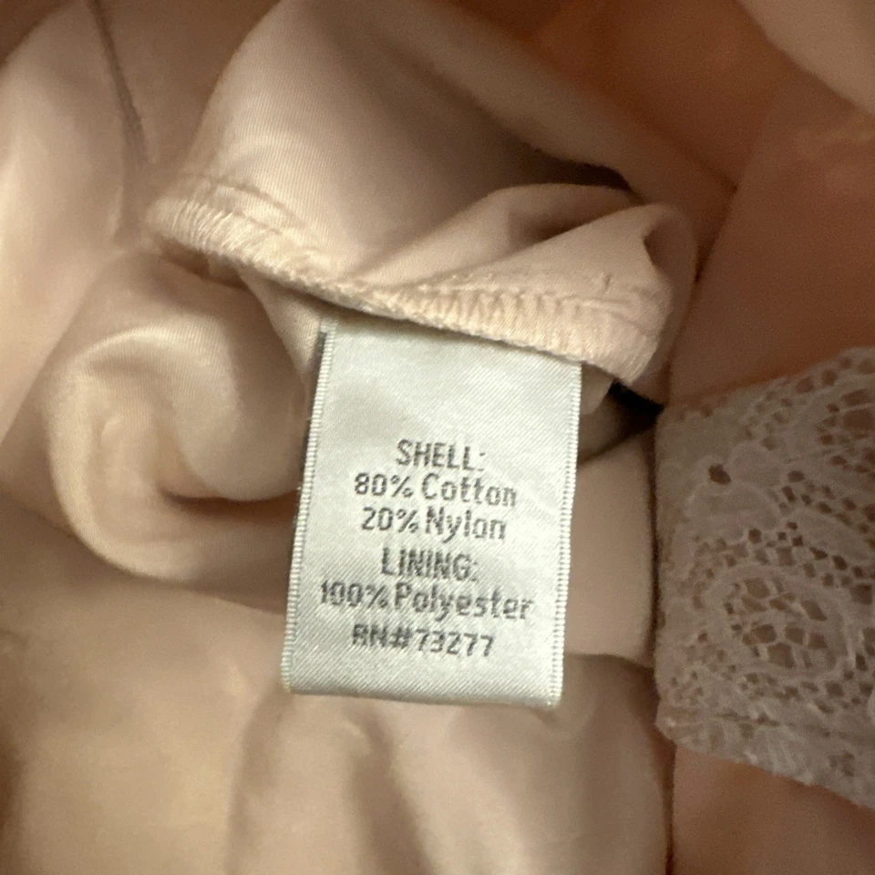 Pantalones Cortos Para Mujer LC Lauren Conrad Blanco Floral Encaje Tiro Medio Forrados Mamá 8 Nuevos con Etiquetas Foto 3 de 4