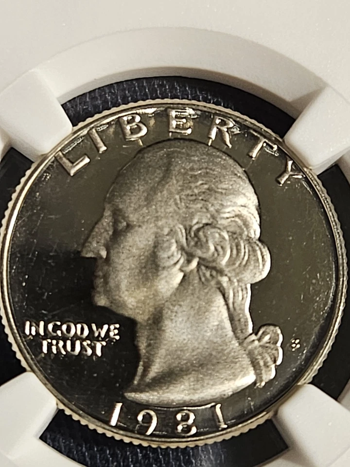 1981 S Type 1 25C PF 69 Ultra Cameo Quarter - Image 2 of 4