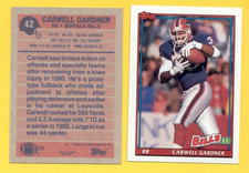 1991 Topps CARWELL GARDNER Buffalo Bills Rookie Card. rookie card picture