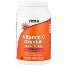 Now Foods Vitamin C Crystals 3 lbs 1361 g GMP Quality Assured, Kosher, Vegan,
